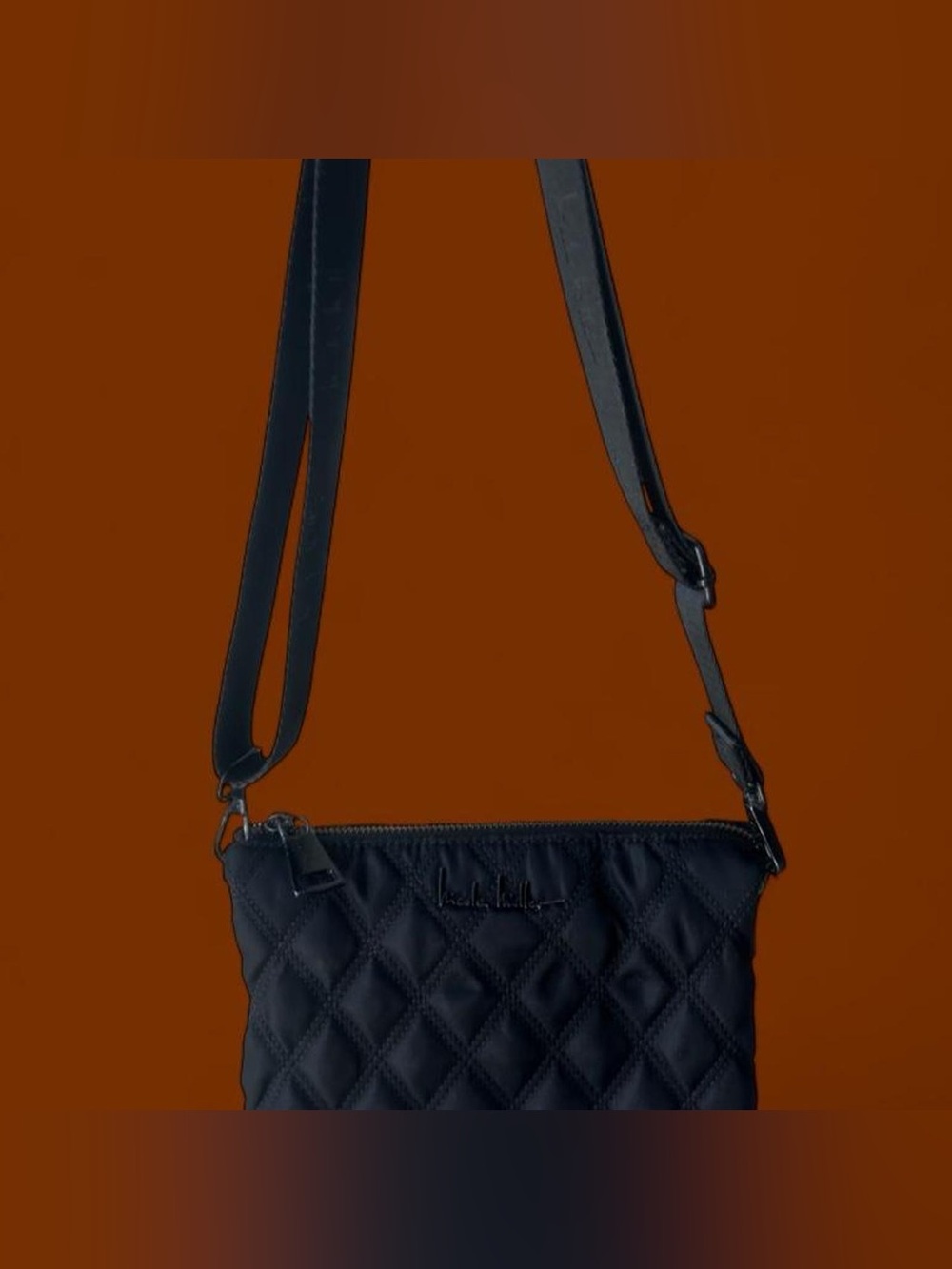 Nicole Miller Black Quilted Crossbody Bag